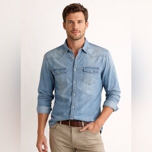 L.O.G.G. by H&M Denim Blue Casual Button Down Shirt
A2